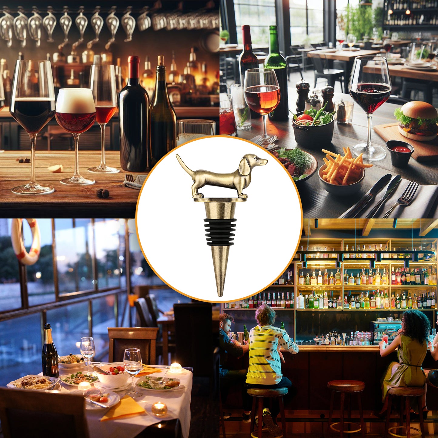 Dachshund-shaped Wine & Champagne Stopper