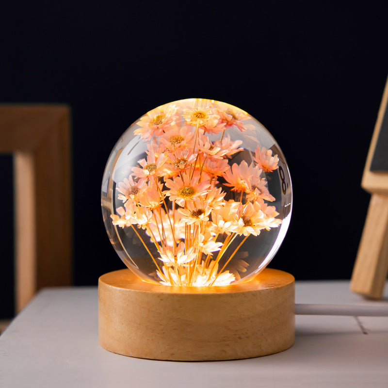 Luminous 3D Dandelion Crystal Balls