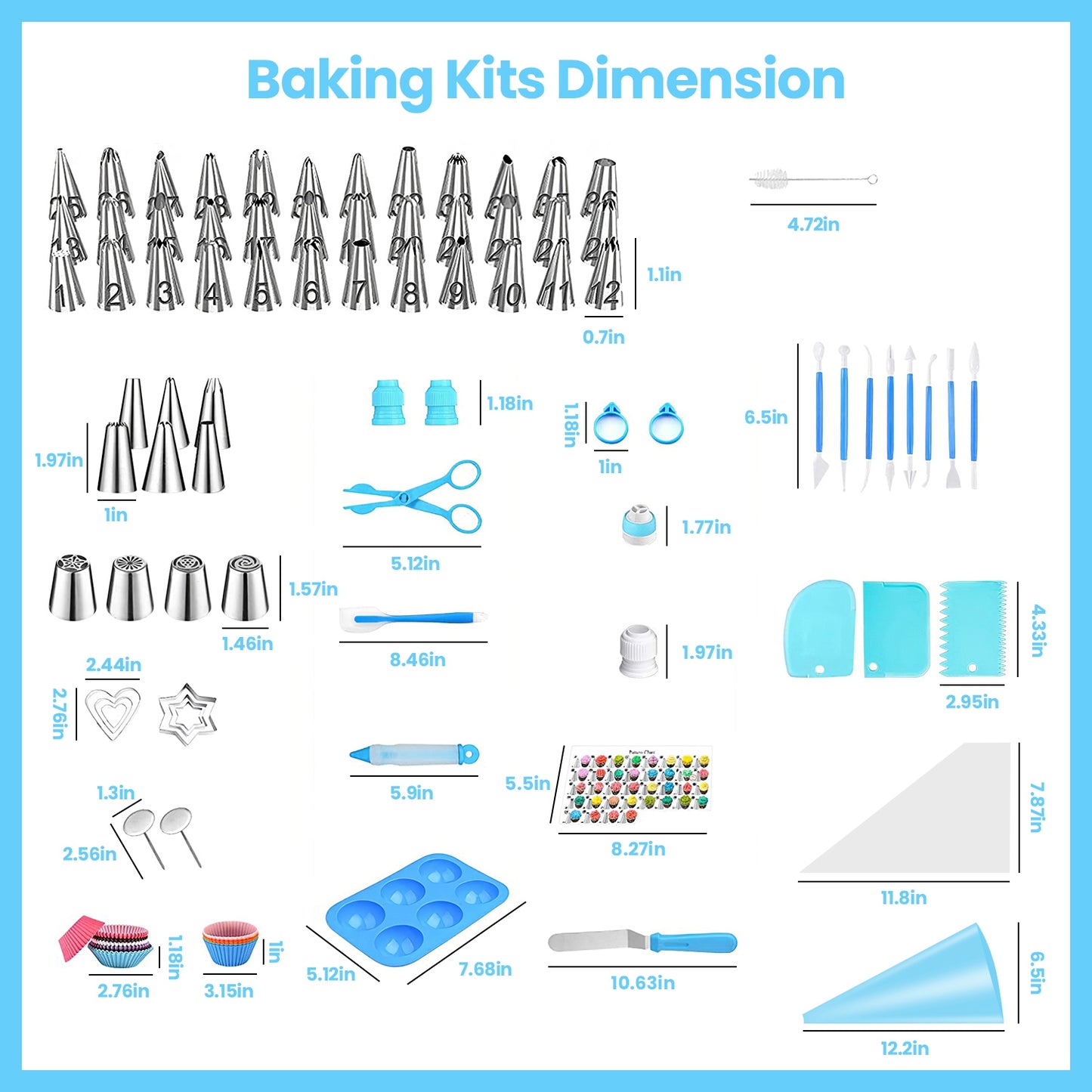Cake Decorating & Baking Accessories, 236 Pcs With Storage Box