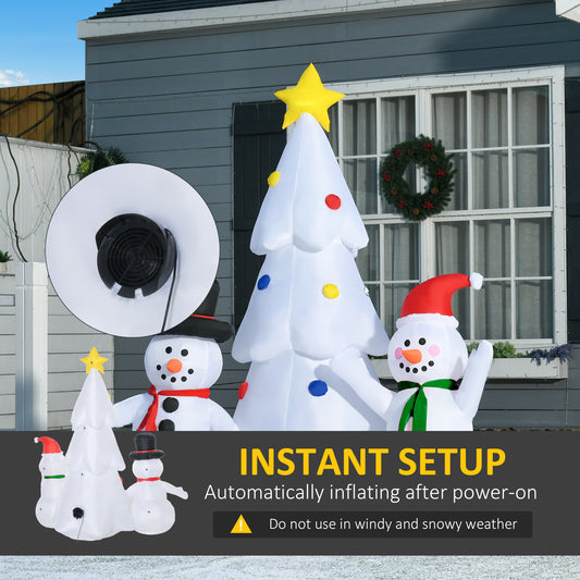 Inflatable Christmas Tree Decorations and Snowmen